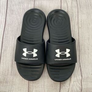 Under Armour men 8 black slides w/ribbed comfort insole